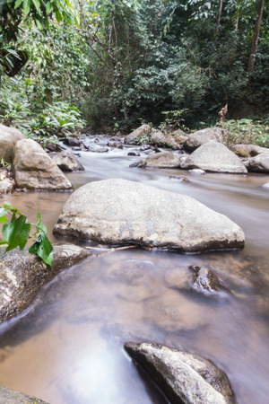 Water fall in deep forest,Chiang Mai Thailand.の写真素材