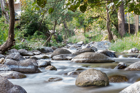 Water fall in deep forest,Chiang Mai Thailand.の写真素材