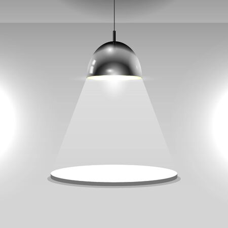 Black ceiling lamp. Vectorのイラスト素材