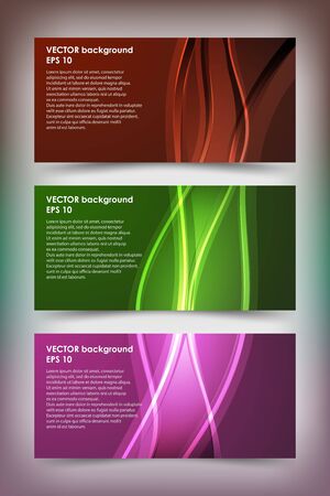 Set of colored banner templates. Bright modern abstract design.のイラスト素材