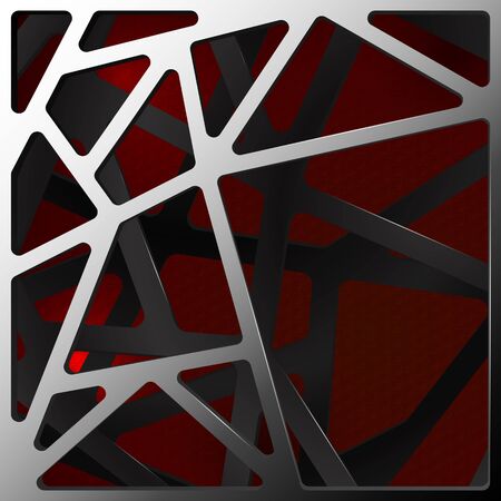 Abstract digital background illustration carbon on redのイラスト素材