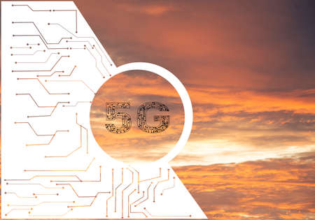 The concept of stepping into 5G communication systemの写真素材
