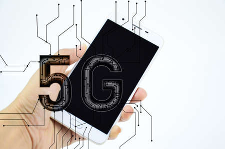 The concept of stepping into 5G communication systemの写真素材