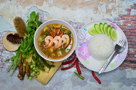 Green curry is a Thai food that is famous all over the world.の写真素材