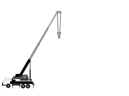 Crane configuration Isolated from white backgroundのイラスト素材