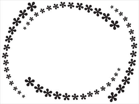A black flower isolated from a white backgroundのイラスト素材
