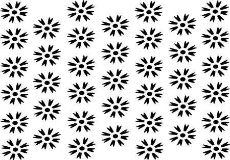 A black flower isolated from a white backgroundのイラスト素材