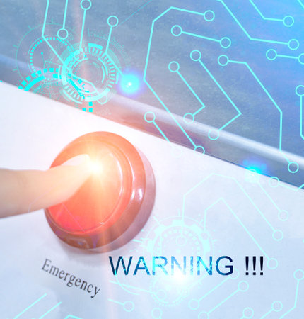 Concept: Stop the operation of artificial intelligence in an emergency.の写真素材