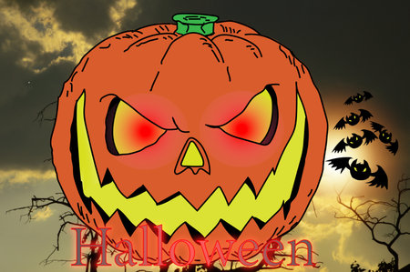 Concept Halloween, Halloween falls on October 31st.の写真素材