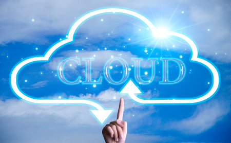 The idea of using the online cloud is convenient. Energy-saving and economical, low cost and safe for users.の写真素材