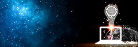 E-Learning, Internet Technology Education, Webinars, Course Concepts.の写真素材