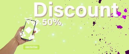 The concept of shopping online and getting discounts and cash back.の写真素材