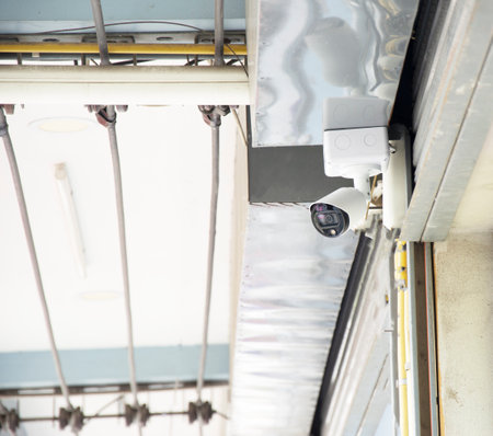 Install IP CCTV cameras or advanced technology surveillance systems. CCTV systemの写真素材