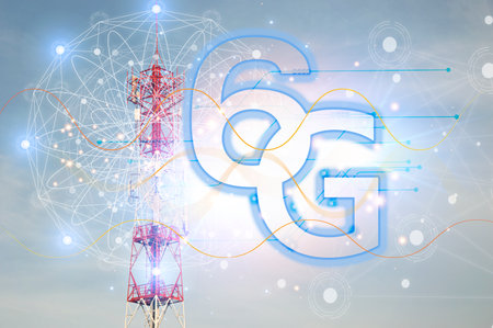 6G network concept, high speed mobile internet New age network, business concept, modern technology...