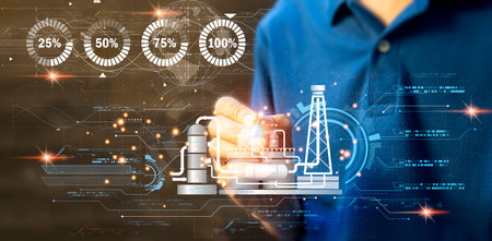 The concept of developing an artificial intelligence system that can interact with humans and be used in the industry 5.0 system.の写真素材