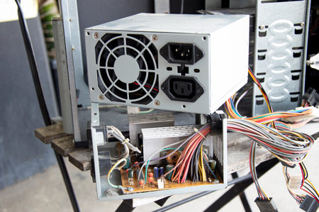 Power Supply of computers that are oldの写真素材