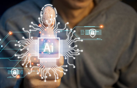 The concept of bringing artificial intelligence systems To control the security systemの写真素材