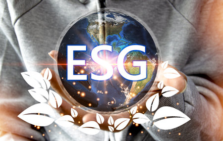 ESG is a sustainable corporate development concept that stands for Environment, Social, and Governance. ESG is currently popular with investors around the world today.の写真素材