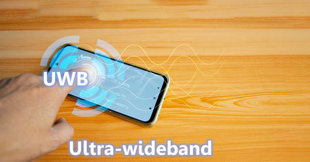 Ultra-wideband UWB is a short-range radio communication technology on bandwidths of 500MHz or greater and at very high frequencies. Overall, it works similarlyの写真素材