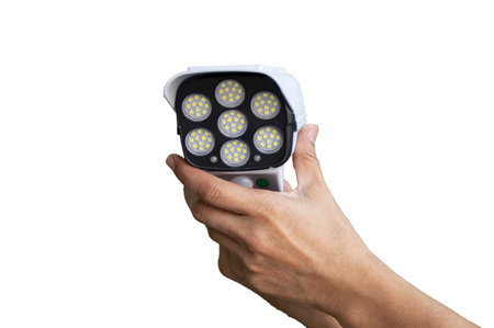 Solar lamp, clean energy, reduce global warming, with clipping pathの写真素材