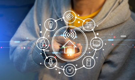 concept, smart home and wireless control technologyの写真素材