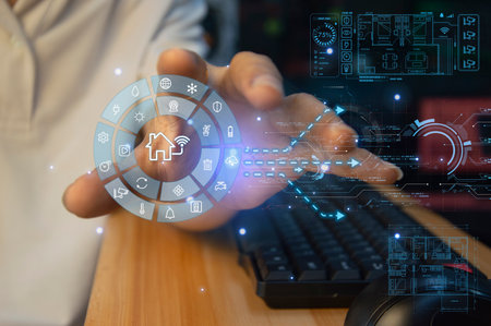 concept, smart home and wireless control technologyの写真素材