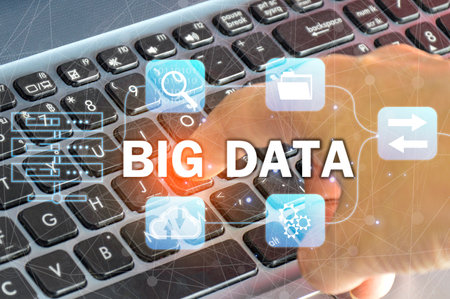 Big data storage and analytics in the cloud or on external serverの写真素材