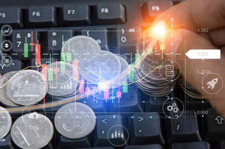 Business and financial concepts that are about to recover again after the economic crisisの写真素材