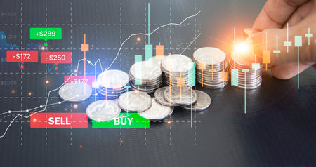Business and financial concepts that are about to recover again after the economic crisisの写真素材