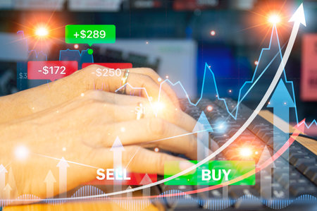 Business and financial concepts that are about to recover again after the economic crisis.の写真素材