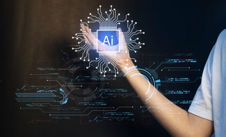 Concepts, development of artificial intelligence and self-learning of artificial intelligence.の写真素材