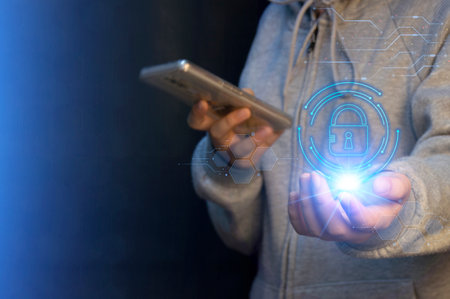 Data protection Cyber Security Privacy Business Internet Technology Conceptの写真素材