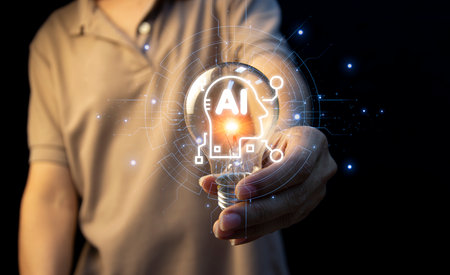 The AI concept is unique in that it can interact as naturally as a real human. Industry Innovation 5.0の写真素材