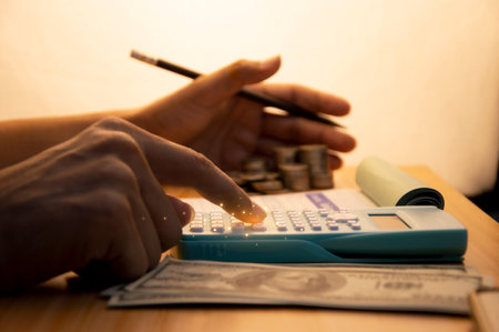 Concepts of interest rates and dividends, investment growth percentages and deposit interest rates.の写真素材