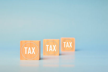 Concepts of tax management, income tax, annual tax, financial managementの写真素材