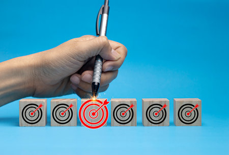 concept of goal setting in organizations and businessesの写真素材