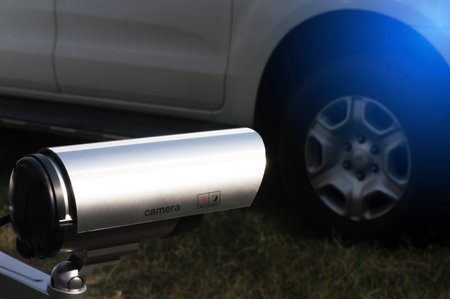 Concept of installing CCTV cameras, IP cameras, security monitoring