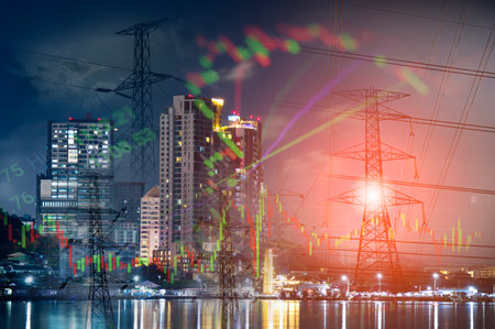 The concept of rising energy costs Energy shortage crisisの写真素材