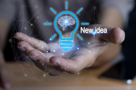 The idea of ââdiscovering new things, creating new thingsの写真素材