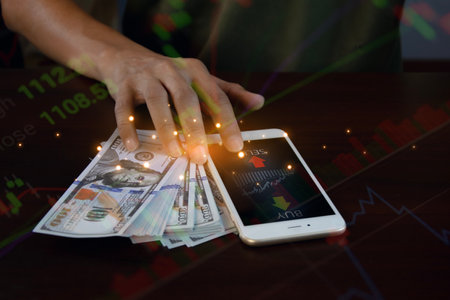 Businessman trading currency exchange stock market online investor trading concept