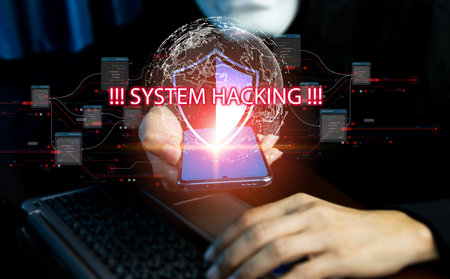 Online Data Protection Concept, Data Hacking Protection
