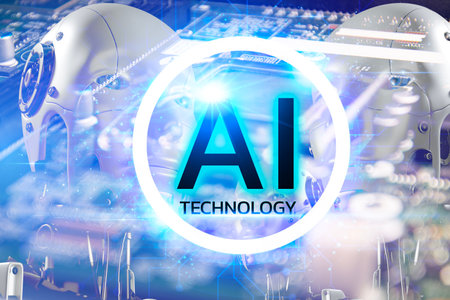 Concept of using AI and artificial intelligence technology