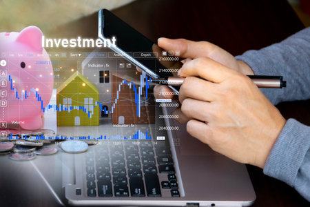 The concept of timing in investing in various businessesの写真素材