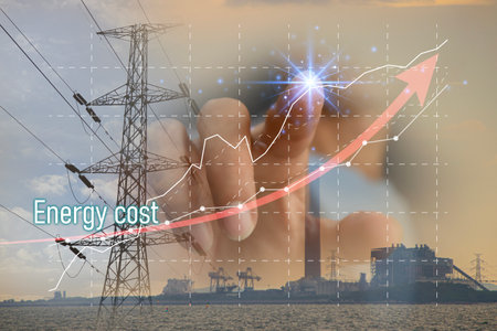 The concept of rising energy costs, energy shortagesの写真素材