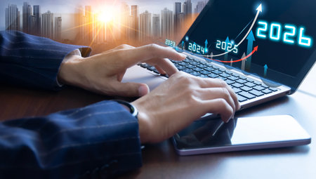 Growth Targets for 2026 Arrow Graph Financial Analytics Business Growth Vision for 2026