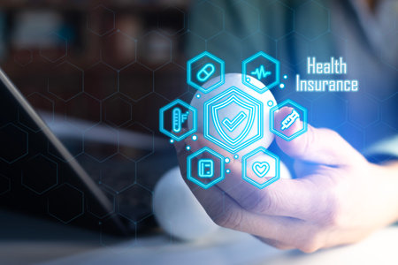 Insurance coverage concepts for health, sales, purchases and management