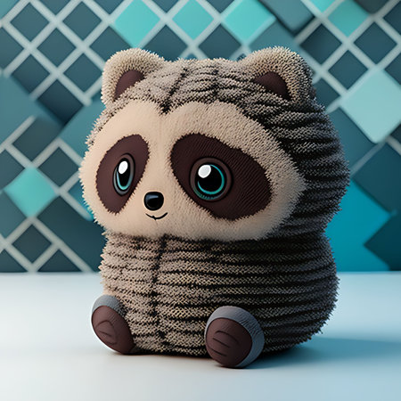 cute panda 3d-illustration. 3d renderingの素材