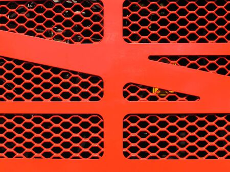 Red mesh radiator grilleの写真素材