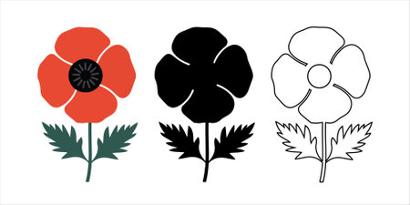 Flower icon set vector illustration on white backgroundのイラスト素材