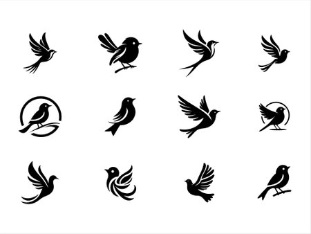 Set of Bird Logo Template vector icon illustration designのイラスト素材